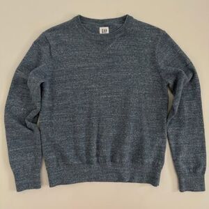 Gap Kids Boy’s XL Blue Marled Knit Crewneck Sweater‎ Heathered Cotton Blend